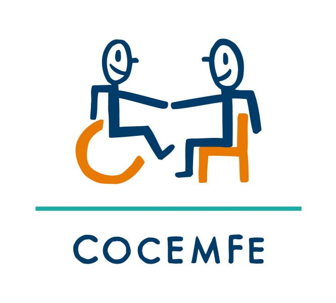 Logotipo de Confederación Española de Personas con Discapacidad Física y Orgánica (COCEMFE)