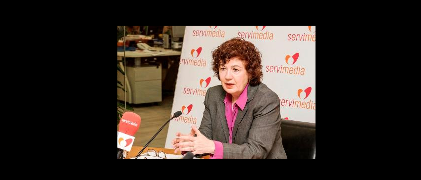 Estrella Rodríguez, Presidenta de la Plataforma de Acción Social, durante la entrevista.