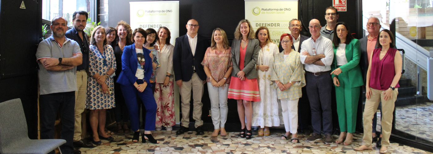 Imagen de la Junta Directiva y de la Asamblea de la Plataforma de ONG celebrada presencialmente en Madrid.